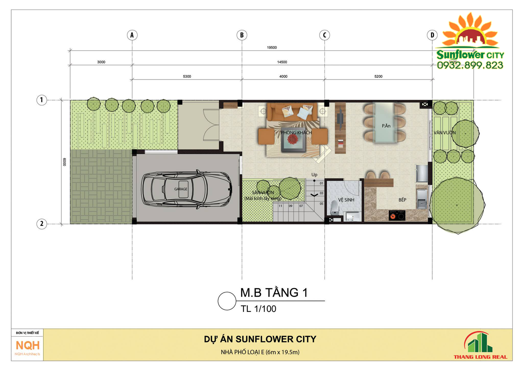 Tầng 1 Shophouse Khu đô thị Phước An