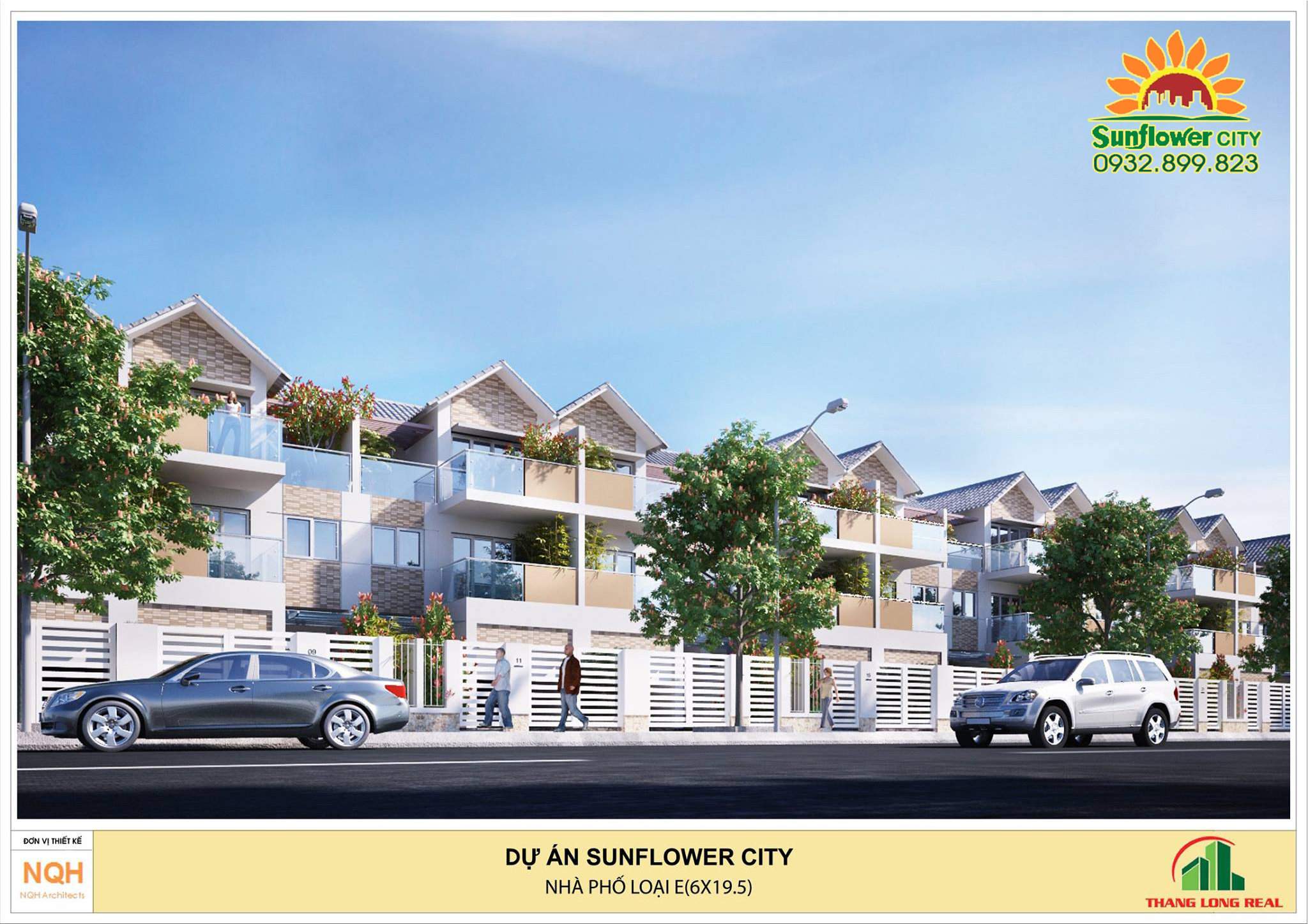 Nhà phố Sunflower city có gara ô tô